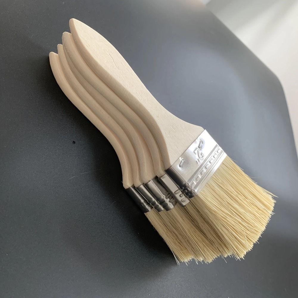 Wood Stain Brush - Zestaw drewnianych pędzli malarskich z ergonomicznym