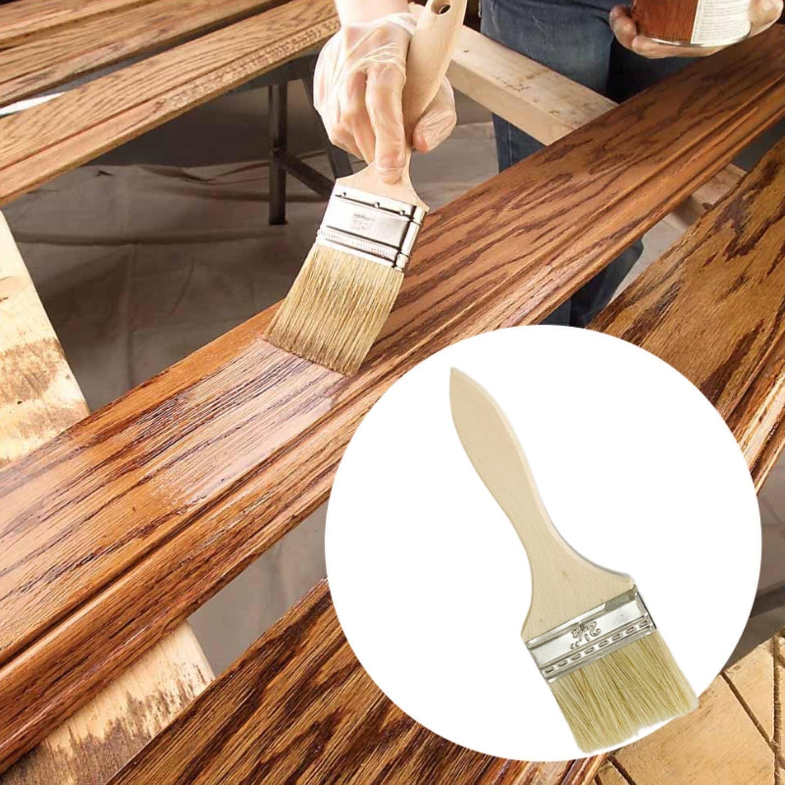 Płaski pędzel do farb, akwarel – Wood Stain Brush recenzja i cena